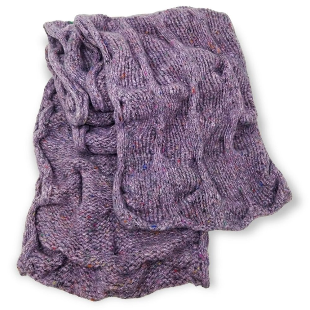 RODA Knitted Scarf - Wool / Cashmere - Purple - Super Warm and Cozy